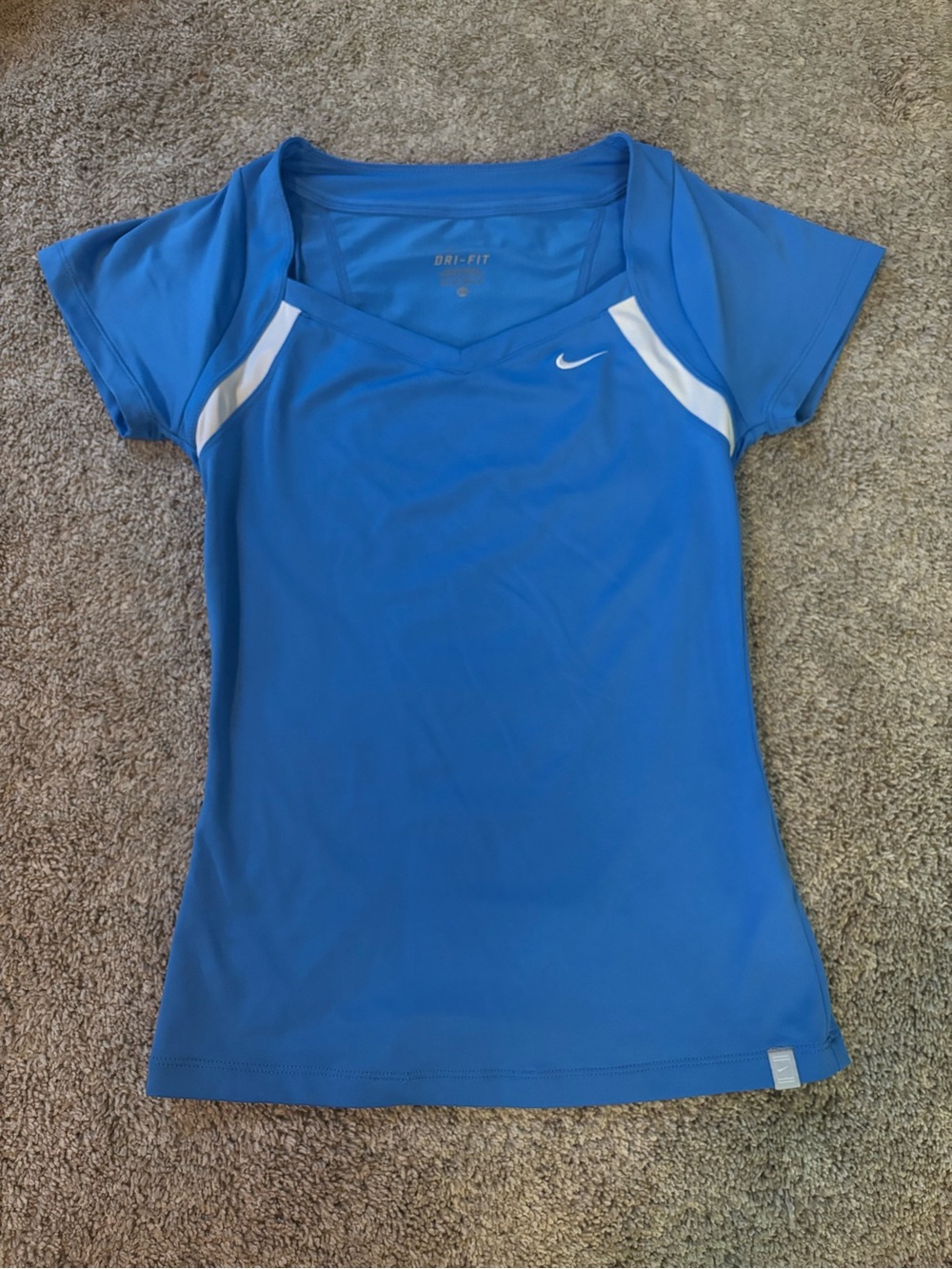 Nike Women's Bright Blue Short Sleeve Dri-FIT top-GREAT condition